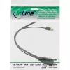 Kabel konwertera InLine HDMI M na DisplayPort F, 4K, czarny/złoty, 0,3 m