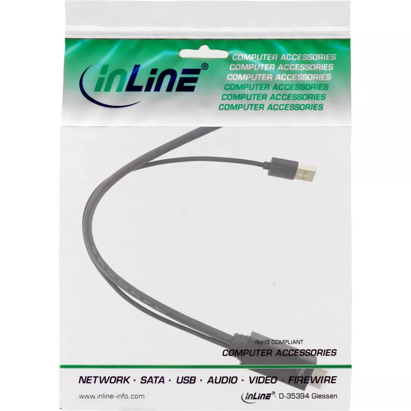 Kabel konwertera InLine HDMI M na DisplayPort F, 4K, czarny/złoty, 0,3 m