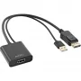 Kabel konwertujący InLine HDMI Ż do DisplayPort M, 4K, czarny/złoty, 0,3 m