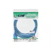 Kabel InLine USB 2.0 Typ A męski / Typ B niebieski przezroczysty 3m