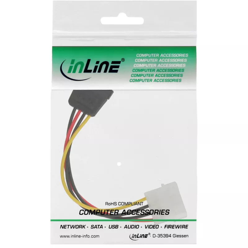 InLine Kabel zasilający SATA 1x 5,25 cala / SATA 0,15 m