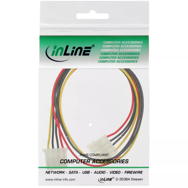 InLine Przedłużacz zasilania 4pin męski / żeński 29650B