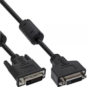 Kabel InLine DVI-D 24+1 M/Ż, Dual Link, 2 rdzenie ferrytowe, 5 m