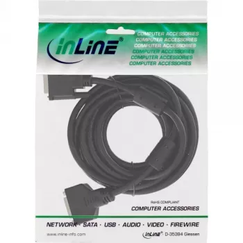 Kabel InLine DVI-D 24+1 M/Ż, Dual Link, 2 rdzenie ferrytowe, 5 m