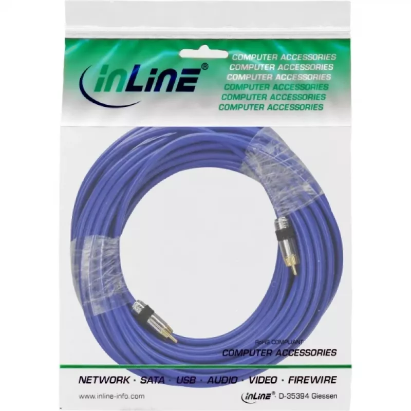 InLine Premium kabel audio RCA 1x RCA męski/męski pozłacany 15 m