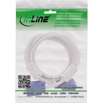 S-VGA kabel InLine 17718 15 HD szary męski męski 5m