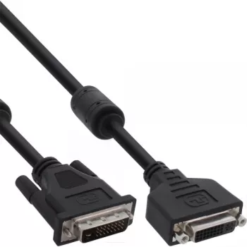 Kabel InLine DVI-D 24+1 M/Ż, Dual Link, 2 rdzenie ferrytowe, 2m