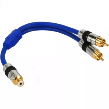 InLine Kabel Y RCA Premium 1x RCA żeński / 2x RCA męski pozłacane styki 0,25 m
