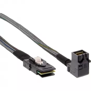 InLine Mini SAS HD kabel SFF-8643 kątowy to SFF-8087 with Sideband 1m