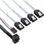 InLine Kabel Mini SAS HD SFF-8643 kątowe do 4x SATA + Sideband 1m