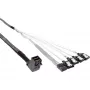 Kabel InLine Mini SAS HD SFF-8643 kątowy do 4x SATA + Sideband 0,5 m