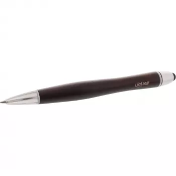 InLine woodpen, rysik do touchpada + długopis kulkowy, orzech/metal