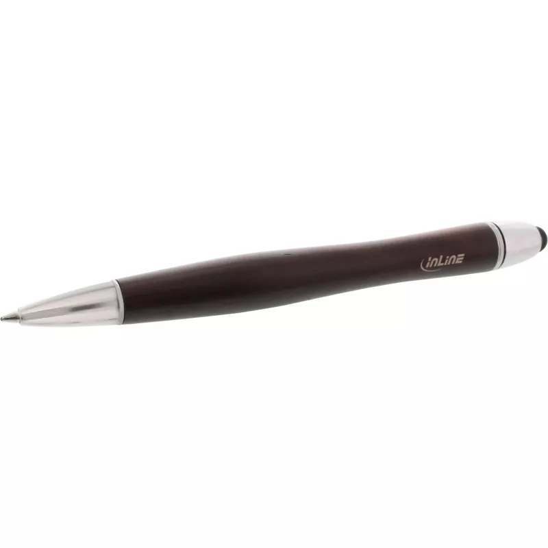InLine woodpen, rysik do touchpada + długopis kulkowy, orzech/metal
