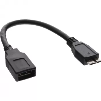 adapter kablowya InLine Micro USB 3.0 OTG, wtyk Micro B na gniazdo USB Type A, 0,15 m
