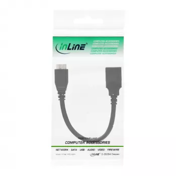 adapter kablowya InLine Micro USB 3.0 OTG, wtyk Micro B na gniazdo USB Type A, 0,15 m