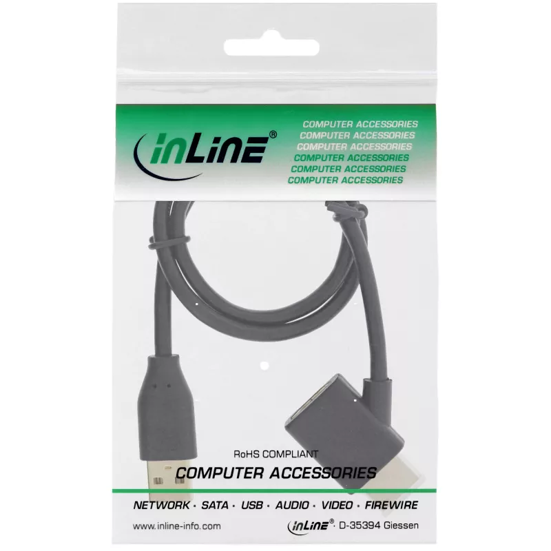 Adapter InLine HDMI M / F z wtryskiwaczem zasilania USB-A 0,5 m