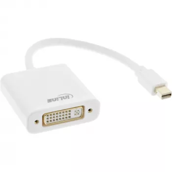 InLine Mini DisplayPort męski / DVI-D 24+1 Adapter żeński biały, 0.15m