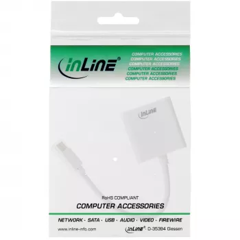 InLine Mini DisplayPort męski / DVI-D 24+1 Adapter żeński biały, 0.15m