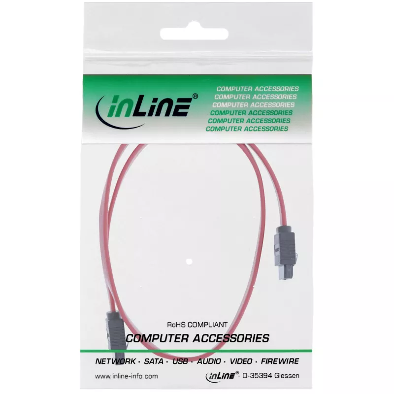 Kabel InLine SATA 6 Gb/s z zatrzaskami 1 m