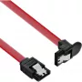 InLine SATA 6Gb/s kabel with latches kątowy 0.75m