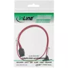 InLine SATA 6Gb/s kabel with latches kątowy 0.75m