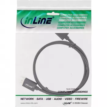 InLine DisplayPort 1.4 kabel cienki, 8K4K, Czarny, gold-plated contacts, 3m