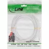 Kabel InLine 2x RCA męski / 3,5 mm męski biały/złoty 7,5 m