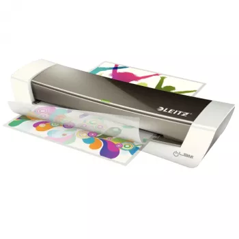 Laminator na gorąco LEITZ iLAM Home Office A4 — laminator kieszeniowy, A4, maks. szerokość 24 cm, folia 125 μm, 400 mm/min, 130 °C
