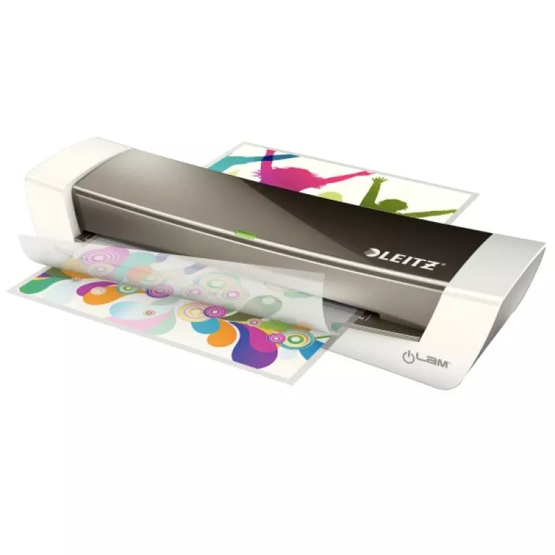 Laminator na gorąco LEITZ iLAM Home Office A4 — laminator kieszeniowy, A4, maks. szerokość 24 cm, folia 125 μm, 400 mm/min, 130 °C