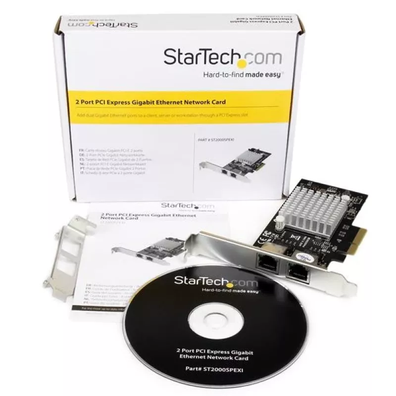 StarTech.com Dual Port PCI Express (PCIe x4) Gigabit Ethernet Server Adapter sieciowy Card - Intel i350 NIC