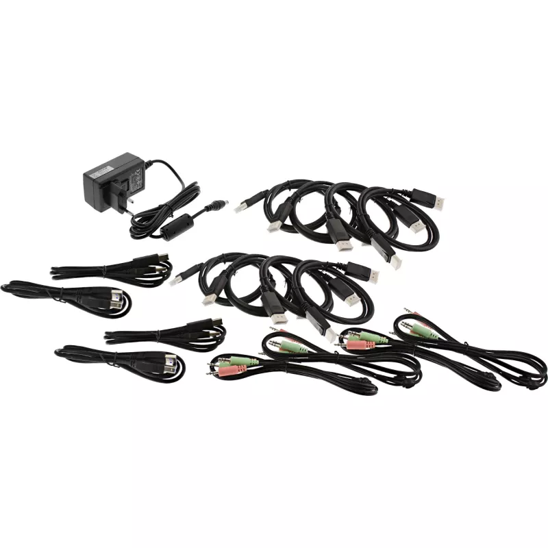 KVM Desktop Switch InLine 63654I 4-portowy dwumonitorowy DP 1.2 4K USB 3.0 Audio
