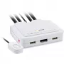 Przełącznik KVM InLine, 2-portowy, USB-C na DisplayPort 1.2, 4K, audio, zintegrowany kabel