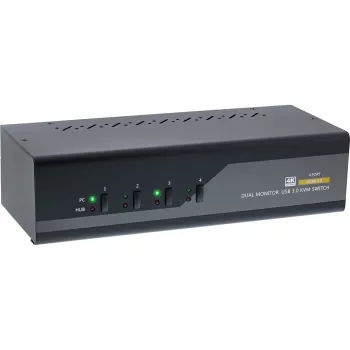 KVM Desktop Switch InLine 62654I 4-portowy Dual Monitor HDMI 4K USB 3.0 Audio