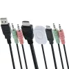 InLine KVM Switch, 2-portowy, USB-C + HDMI na HDMI, 4K, z audio, zintegrowany kabel