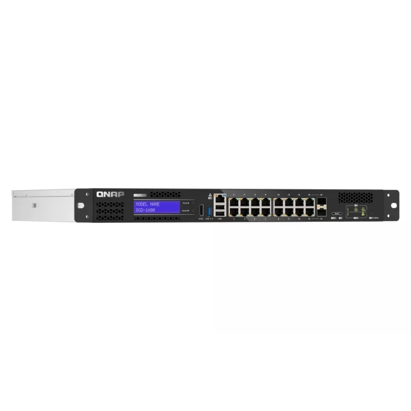 QNAP QGD-1600 Zarządzany Gigabit Ethernet (10/100/1000) 1U Czarny, Szary