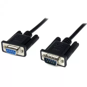 StarTech.com 1m czarny kabel null modem RS232 DB9 F/M, czarny, 1 m, DB-9, DB-9, męski, żeński