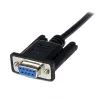 StarTech.com 1m czarny kabel null modem RS232 DB9 F/M, czarny, 1 m, DB-9, DB-9, męski, żeński