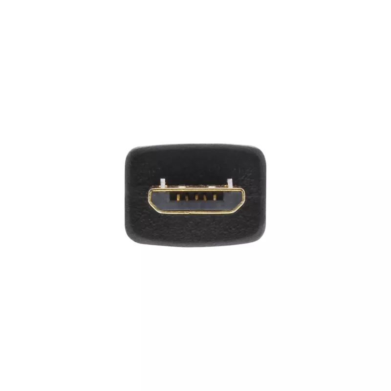 InLine Micro USB 2.0 płaski kabel USB A / Micro-B, czarny/złoty, 0,3 m