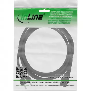 Kabel zasilający InLine, CEE 7/7 prosty / 3-pinowy wtyk IEC C13, czarny, 0,3 m