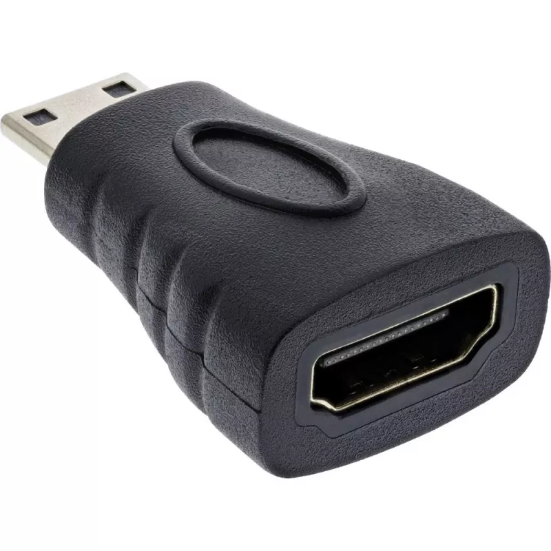 Adapter HDMI InLine, HDMI A żeński / HDMI C męski, 4K/60Hz, pozłacany