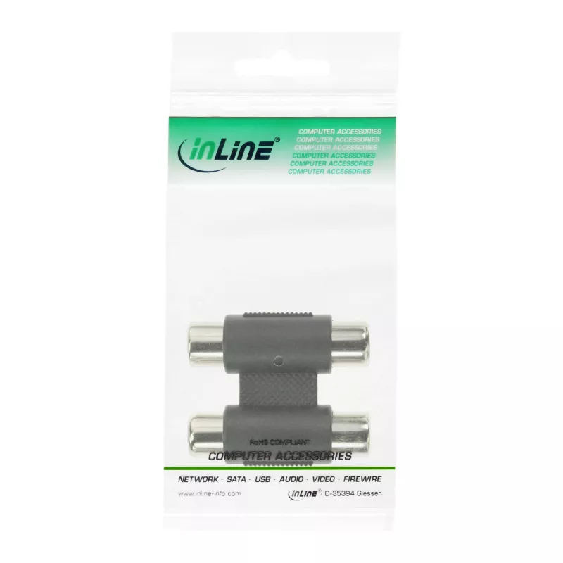 Audio Adapter 2x RCA żeński / żeński InLine 99318