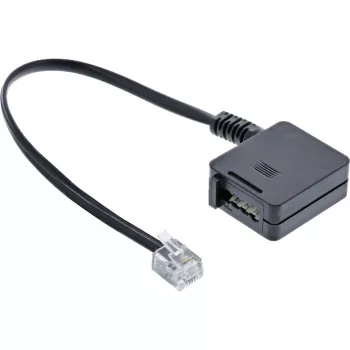 adapter kablowyowy InLine TAE RJ11 6P4C wtyk męski na gniazdo żeńskie TAE-F niemieckie 0,2 m