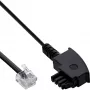 Kabel rozdzielający InLine ADSL TAE-F Niemiecki / 6P2C DEC męski 15 m