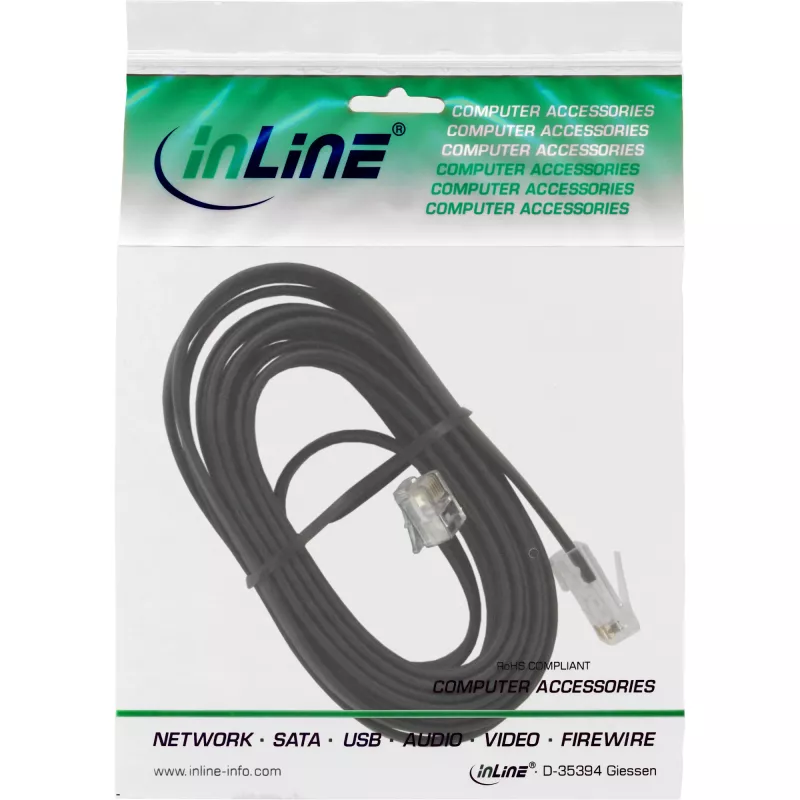 InLine Modular kabel RJ45 8P6C do RJ12 6P6C męski / męski 3m
