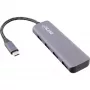 InLine USB 3.2 Hub, USB-C na 4x USB A 10 Gb/s, aluminium, szary