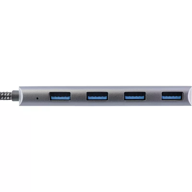 InLine USB 3.2 Hub, USB-C na 4x USB A 10 Gb/s, aluminium, szary