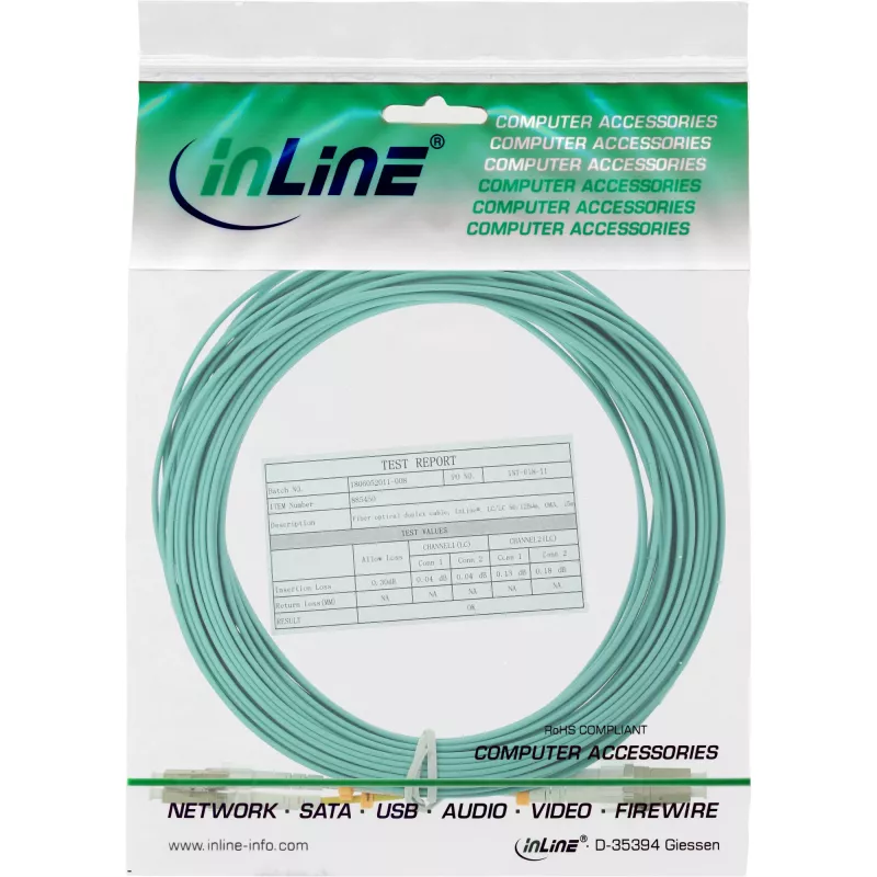 InLine Kabel światłowodowy dwustronny LC/LC 50/125µm OM3 5m