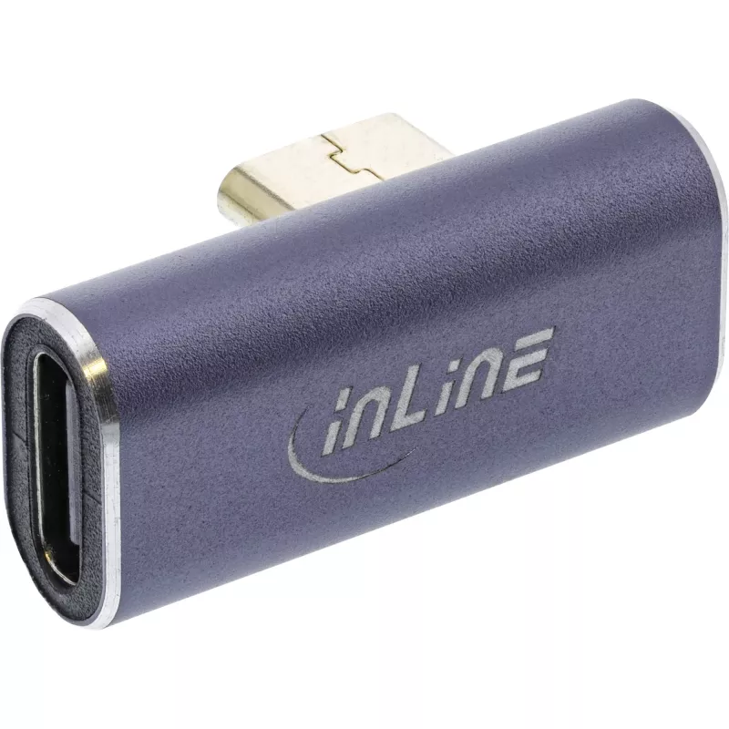 InLine Adapter USB4, USB-C męski/żeński pionowy prawy/lewy kątowy