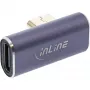 InLine Adapter USB4, USB-C męski/żeński pionowy prawy/lewy kątowy