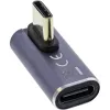 InLine Adapter USB4, USB-C męski/żeński pionowy prawy/lewy kątowy